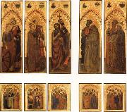 GIOVANNI DA MILANO, The Ognissanti Polyptych:SS.Catherine and Lucy,Stephen and Laurence,john the Baptist and Luke,Peter and Benedict,james the Greater and Gregory